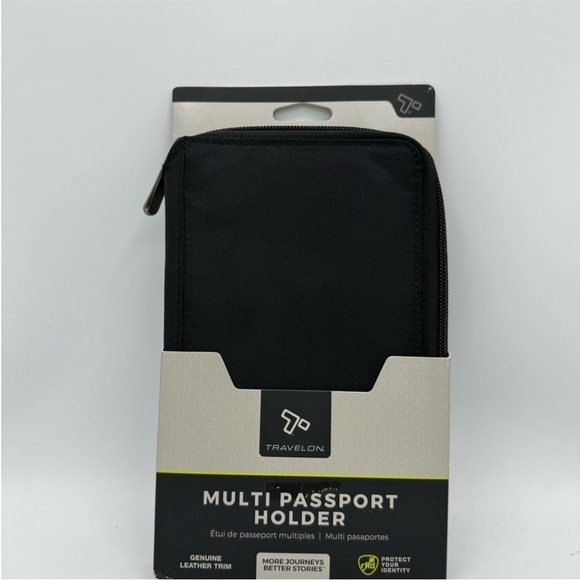 TRAVELON RFID Blocking Multi-Passport Holder, Black, bag, - Picture 9 of 12